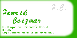 henrik csizmar business card